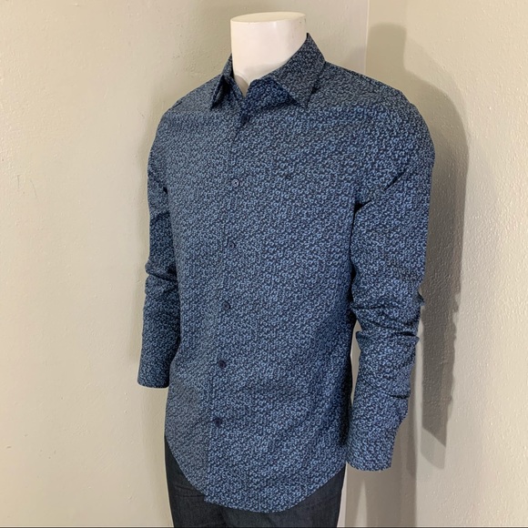 Calvin Klein Men’s Stargazer Button Up Dress Shirt - Picture 3 of 11